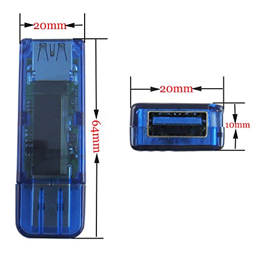 Yeeco Micro OLED USB 3.0 Meter Voltage-Ladegerät Lade-Detektor für Multimeter DC0.000-3.000A / 3.700-13.00V 0-99999mAh 0-700Wh Kapazität Spur Mobile Power Tester Testing-Monitor Volt Amp Meter - 7