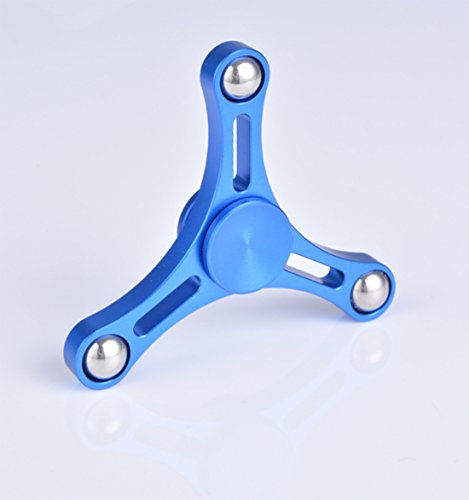 AIBULO Hand Spinner- Alloy Fidget Hand Spinner with Stainless steel ball on triangle ends For Reduce Stress, Relieve Anxiety, Killing Boring Time, Super Fit for ADD, ADHD for Relax, Spins Last over 4-6 mins (Blue)
