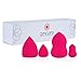 amoore Pack of 4 Makeup Sponge Makeup Applicator Latex-free Foundation Sponge Makeup Blender Set (RED)