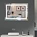 Produktbild DM romantischer Badspiegel mit LED Beleuchtung 80x60cm(BxL) 18W kaltweiß Badezimmerspiegel make up schminken Spiegel Spiegelleuchte