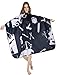 WM Beauty Thick Durable Polyester Professional Water Repellent Adjustable Salon Tools Pattern Print Hair Cape with Snaps Closure, Black