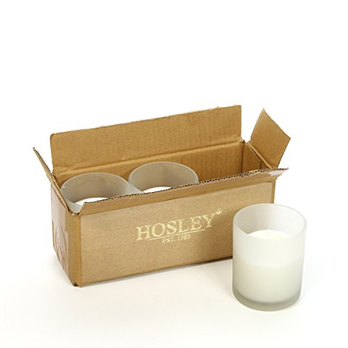 Conjunto de 3 grandes velas de vidrio esmerilado