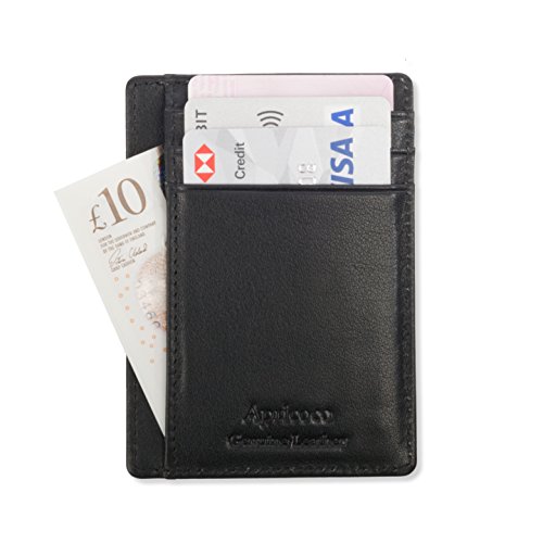 Preisvergleich Produktbild Brieftasche- RFID- Blokierung Ultimativ Schlanker Reise Kreditkartenhalter, Mini Echt-Leder Fronttaschen Organizer, Praktisch, Stylisch & Platzsparend, 7 Steckplätze für Kreditkarten & Bargeld