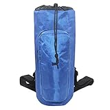 Fenteer Waterproof Breathable Drawstring Cylinder Carrying Bags, Blue Backpack Style with High-Quality Padded Oxford Fabric
