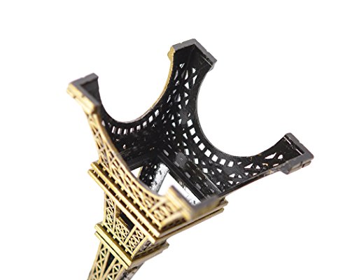 Eiffelturm Metallic Modell Replica Statue Figur Mittelpunkt für Schreibtisch Platz Home Office Dekoration Geschenk, metall, 15 cm - 5
