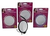 2 SIDED 10X MAGNIFYING 4" COMPACT MIRROR ON STAND