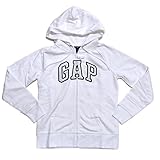 Gap logotipo de arco de forro polar para mujer (cremallera completa sudadera con capucha