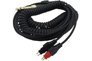 Yaowanguan cavo a spirale compatibile con Sennheiser HD650 HD600 HD660s HD580 HD58X,cavo audio di ricambio con adattatore da 6,35mm,estensione a 5m/16,4piedi