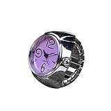 Juliyues Uhren Frauen,Damen Quarz-analoge Uhr-kreative Stahlkühle elastische Quarz-Finger-Ring-Uhr