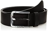 Correas Levis Levi\'s Rectangular Buckle Belt - Cinturón Hombre, Negro (BLACK), 90 cm (Talla del fabricante: 90)