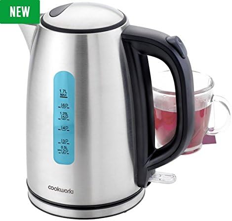 High Quality Cookworks Illumination 1.7 Litre Capacity Kettle Stainless Steel