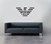 Price comparison product image Armani Emblem Emporio Georgio Vinyl Wall Art Sticker Logo Decal Sign Mural Transfer Wall Stencil Fashion Symbol (Black)