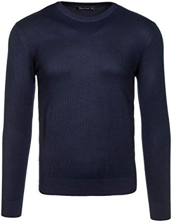 BOLF Men's Classic Plain Jumper Casual Crew Neck [5E5]