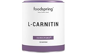 foodspring - L-carnitina - Ideale per definire il corpo -&nbsp;Per trasformare il grasso in energia per il tuo allenamento -&nbsp;Qualit&agrave; premium Carnipure certificata - 120 capsule