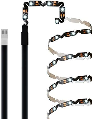 Ldex LED Backlight 2M 5V Waterproof Foldable Rope Lights Suitable for Televisions, Desktop Computers, Fish tank, Car, Christmas, indoor, outdoor decoration. (2M white light)