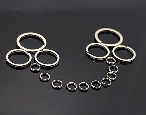 CKOOL 16pcs/Lot Titanium Ti Matte Key Chain Key Ring Split Ring Size L M S 31mm 25mm 10mm
