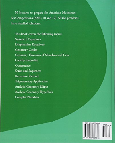 Book's Cover of Fifty Lectures for American Mathematics Competitions Volume 4