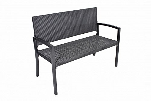 Parkbank Sanremo aus Aluminium / Kunststoff Farbe: Schwarz