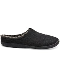 Toms Classic Negro Shearling Hombres Pantuflas Zapatos