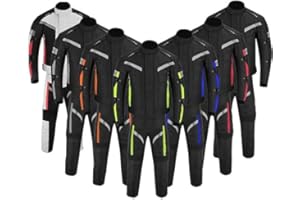 VASTER MOTO Traje de Moto de 2 Piezas, Chaqueta y Pantalones de Moto Impermeables, Chaqueta de Carreras Reflectante para Hombre, con Protector de Motociclismo CE Tank Rainwear (EN-17092)