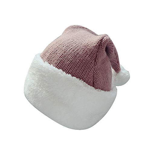 Preisvergleich Produktbild Giulogre Unisex Erwachsene Kinder Weihnachtsmützen Nikolausmützen Weihnachtsmann Hüte Mützen Autumn Winter Baby Knit Warm Hat Children's Kinder Urlaub Hut (Pink)