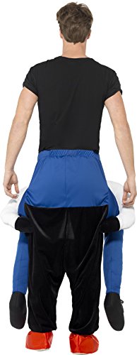 Smiffys Adult men's Sinister Clown Piggy Back Costume, One Piece Suit and Mock Legs, Cirque Sinister, Halloween, One Size, 45201 Smiffys Adult men's Sinister Clown Piggy Back Costume, One Piece Suit and Mock Legs, Cirque Sinister, Halloween, One Size, 45201