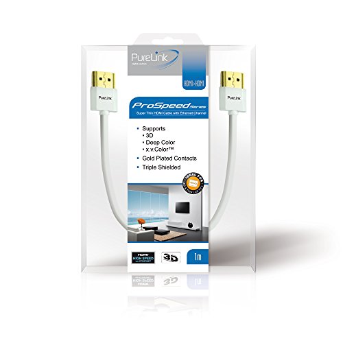 PureLink ProSpeed Series PS1700-05 – SuperThin High Speed HDMI Kabel mit Ethernet Kanal (HDMI-A Stecker beidseitig) – 5m – weiß - 2