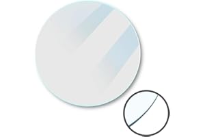 ‎EURO TISCHE Euro Tische Glasplatte und Tischplatte in 40cm Rund Gestalt, Glasboden mit 6mm ESG Sicherheitsglas, Perfekt Geeignet als Tischplatte, Bodenplatte (Klar Glas)