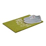 Relaxdays Fußmatte Kokos KEEP CALM 40 x 60cm Kokosmatte mit rutschfester PVC Unterlage Fußabtreter aus Kokosfaser als Schmutzfangmatte und Sauberlaufmatte Fußabstreifer für Außen und Innen Matte, grün - 3