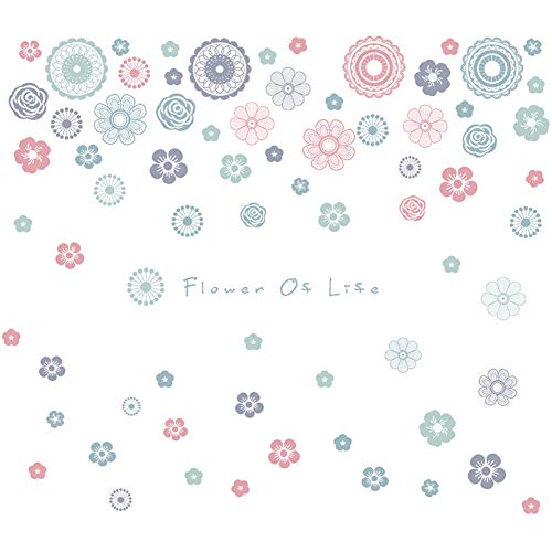 Pegatina Habitación Niña Flores Romanticas Vinilos para Armarios Madera Niña Vinilos para Cabeceros de Cama Cabecero Cama Matrimonio Habitación de Niño Wall Stickers Salón Dormitorio TV Fondo Lnicio