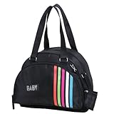 Descripción del producto: bolso cambiador en rayas negro