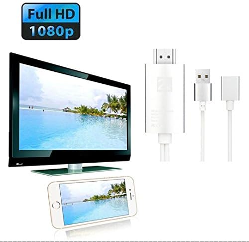 Converter Adapter,Diadia USB Type C Lightning 1080P Converter Adapter Cable for Lighting 8 Pin IPad/IPhone/Samsung Galaxy S9/Type-C/Micro USB Android Phone to Mirror to HDMI TV (Silver)