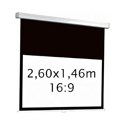 Kimex Ecran de projection électrique 2,60 x 1,46m, format 16:9