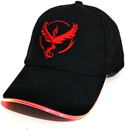Adult/Girls/Boys Pokemon Go LED Baseball Caps in 3 Designs (Red)