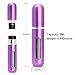 Perfume Bottles (5ml, 4pcs), JTDEAL Travel Refillable Perfume Atomizer Spray Bottle, Fragrance Empty Bottle With Window, Fits In Your Purse, Pocket or Luggage (Metalic - Black, golden, Purple, Pink )