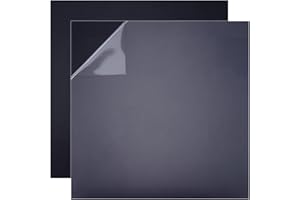 OLYCRAFT 2pcs feuille de Plastique ABS Noir Texturé de 30x30cm Épaisseur 6mm Thermoformable Carrée Formable Sous Vide Panneaux en Plastique Noir pour la Construction Maquettes Bricolage