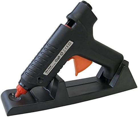 Am-Tech 35-80W High Temperature Heat Hot Melt Melting Cordless Glue Gun with 2 Adhesive Glue Sticks Kit for DIY Small Craft and Quick Repairs in Home or Office + Charging Base