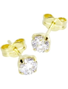 InCollections Damen-Ohrstecker 333/000 Gold mit Zirkonia weiß