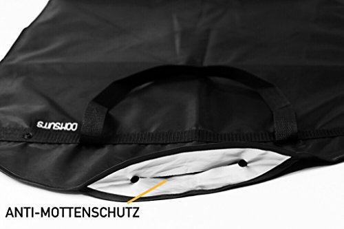 DOPPELPACK! Dom’Suits Premium Kleidersack atmungsaktiv, reisetauglich, wasserabweisend – 100x63cm – faltbar -Anzugsack / Anzugtasche / Kleiderhülle für Ihre hochwertige Kleidung - 5