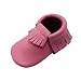 Baby Tassel Soft Leather Shoes boys girls sandal Infant Kids Crib Toddler First Walkers Moccasin pink