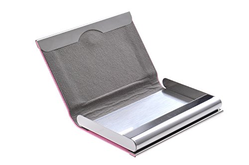 Quantum Abacus Tarjetero Estuche para tarjetas de visita de acero inoxidable y cuero PU con cierre magn tico elegancia cl sica de todos los tiempos Mod 701-05 DE Quantum Abacus Tarjetero Estuche para tarjetas de visita de acero inoxidable y cuero PU con cierre magn tico elegancia cl sica de todos los tiempos Mod 701-05 DE
