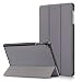 Produktbild Hülle für Samsung Galaxy Tab A 10,1 Zoll 2019 (SM-510 / T515), ultraflaches PU-Leder, dreifach gefaltete Smart-Hülle für SM-T510 / SM-T515 (grau)