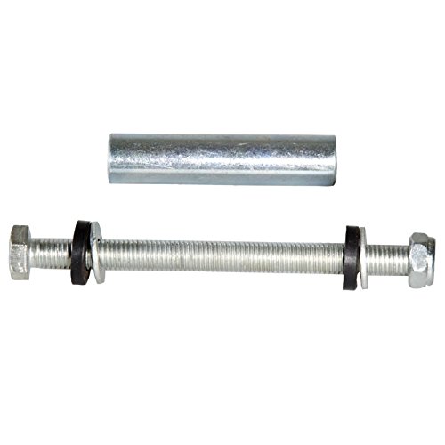 Pannensicheres Schubkarrenrad inkl. Universal Achsen-Set, Vollgummi-Reifen 400 mm mit Präzisions-Kugellager, Universal Schubkarren-Reifen PU auf Stahlfelge mit 150 kg Traglast - 7