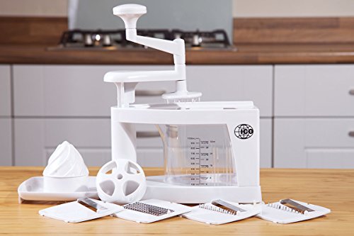ICO ICO017 8–1 Profi Spiralschneider mit Mandoline, Käsereibe, und Saftpresse, Kunststoff, weiß, 24.8 x 21.6 x 14.6 cm - 5