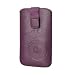 Produktbild Handytasche gemustert passend für "Huawei P8 Lite" Handy Etui Schutz Hülle Cover Slim Case violett (lila) mit Klettverschluss