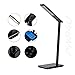 Produktbild Tischlampe LED lampe und wireless charger für deine Samsung und anderen QI smartphones in ein teil von PWR4U, 5V/1A Output mit 1 port USB Ladegerät, dimmbar, vier einstellbare Farblicht touch control, Augenschutz LED Schreibtischlampe, Schwarz