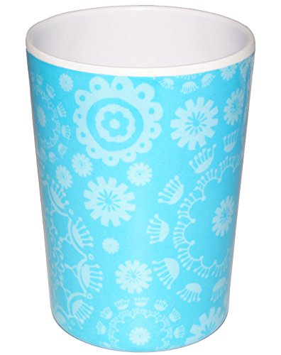“ Blumen & Blüten Muster – BUNT “ – 3 in 1 – Trinkbecher / Zahnputzbecher / Malbecher – Becher – 350 ml – Trinkglas aus Kunststoff Plastik Melamin – für Erwachsene & Kinder – Dekor / Grill – buntes Vintage – Campingbecher / Campinggeschirr – Plastikgeschirr mehrweg Camping Set / Plastikbecher – Kunststoffbecher bunt – Melaminbecher – Geschirr - 5