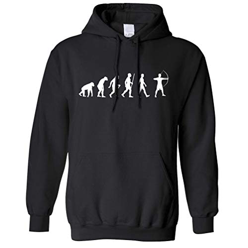novità Unisex con Cappuccio L'Evoluzione di Tiro con L'Arco Black XXL