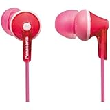 Panasonic RP-HJE125 ErgoFit In Ear Wired Earphones with 3 Sizes of Ear Buds, 10 Hz - 24 kHz, 1.1 m Cable Single pink