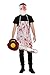 Price comparison product image Adult Halloween Scary Chainsaw Massacre Killer Outfit - Bloody Mask, Apron and Inflatable Chainsaw